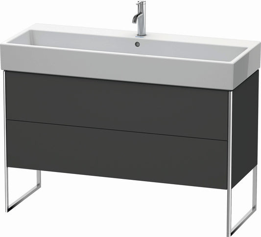 Duravit XSquare 47" Graphite Two Drawer Floorstanding Vanity Unit (XS447704949)