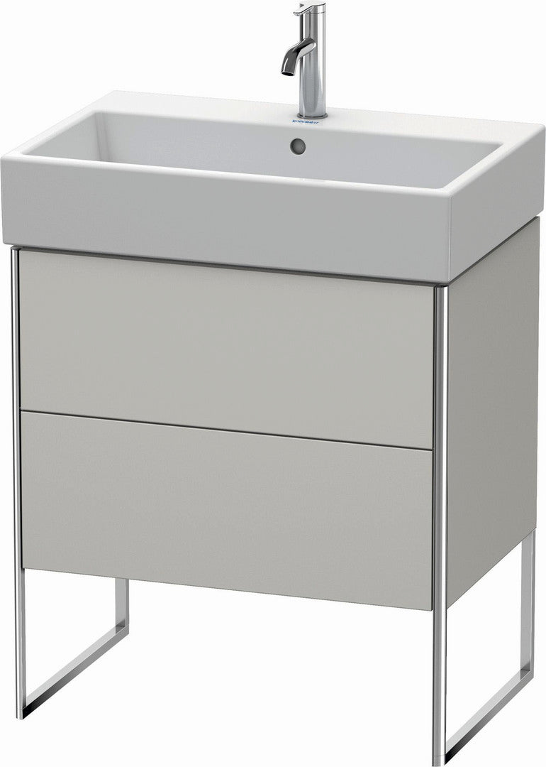 Duravit XSquare 27" Concrete Gray Two Drawer Floorstanding Vanity Unit (XS447400707)