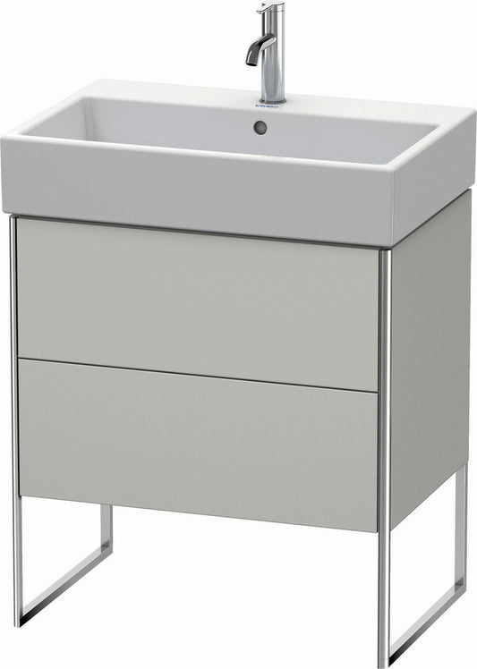 Duravit XSquare 27" Concrete Gray Two Drawer Floorstanding Vanity Unit (XS447400707)