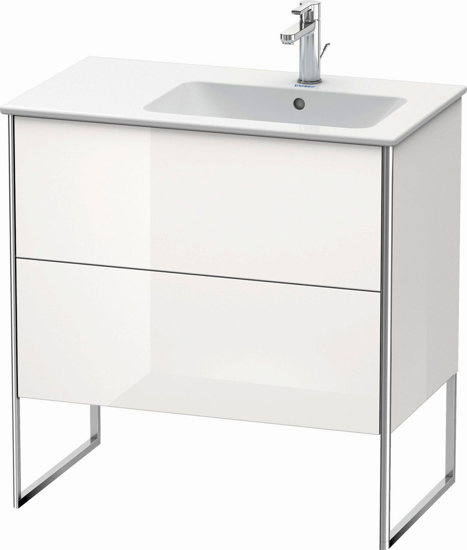 Duravit XSquare 32" White High Gloss Two Drawer Floorstanding Vanity Unit (XS445202222)