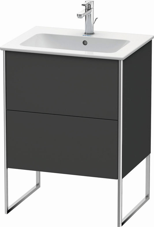 Duravit XSquare 24" Graphite Two Drawer Floorstanding Vanity Unit (XS444504949)