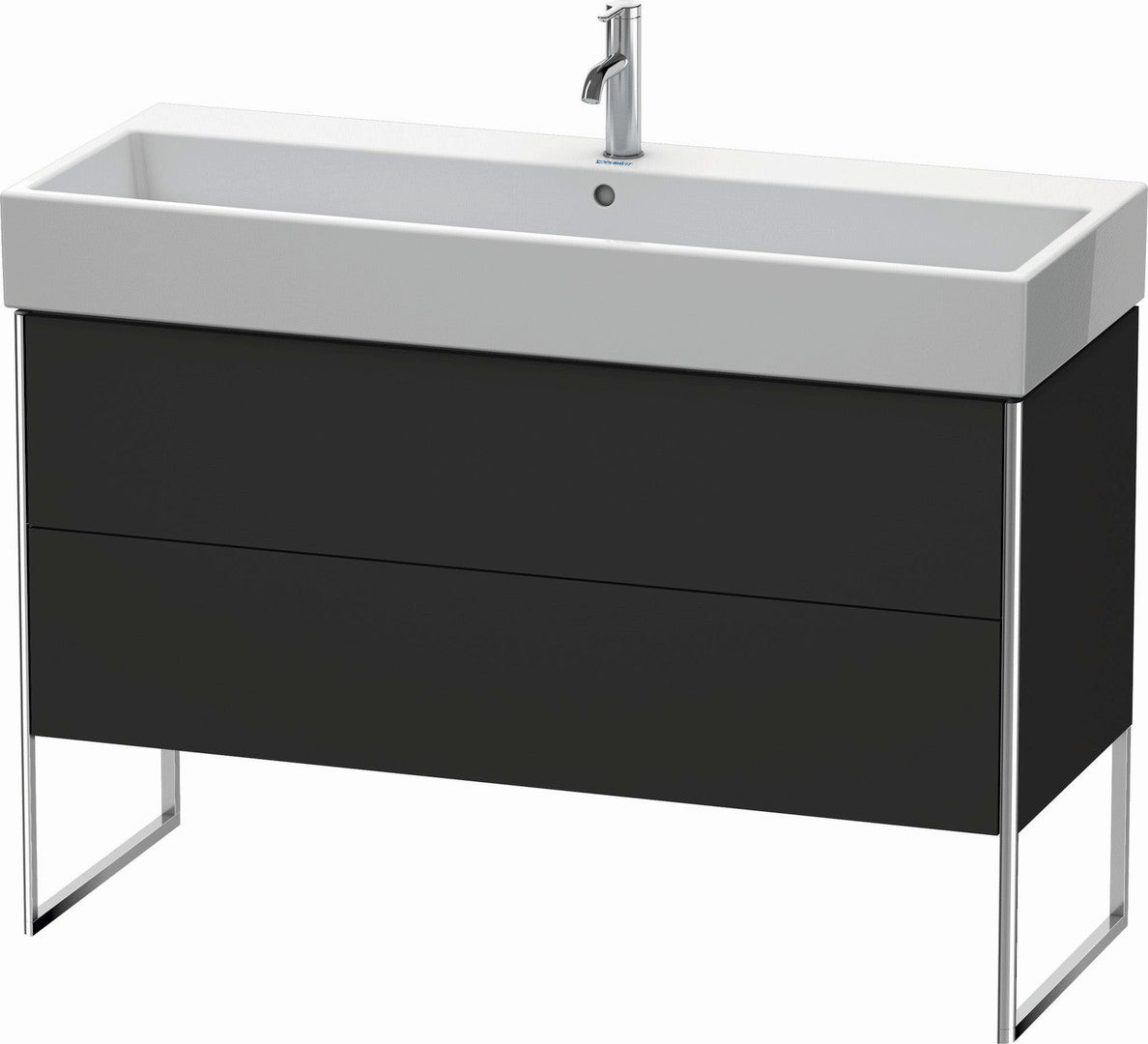 Duravit XSquare 47" Graphite Two Drawer Floorstanding Vanity Unit (XS447708080)