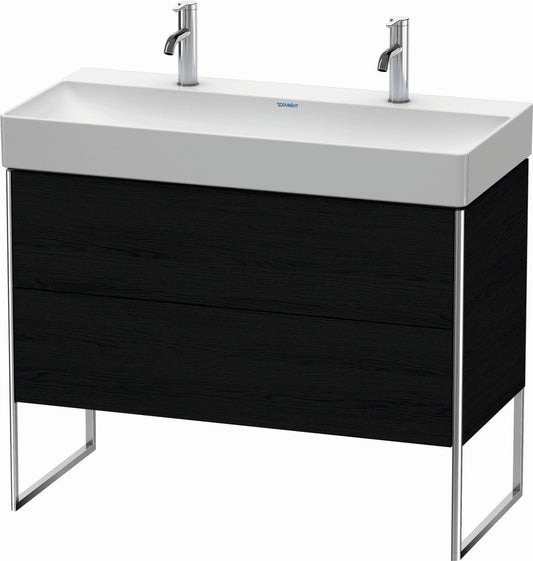 Duravit XSquare 39" Oak Black Two Drawer Floorstanding Vanity Unit (XS444401616)