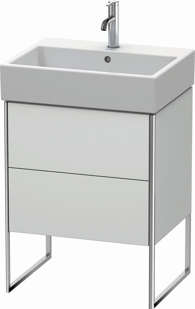 Duravit XSquare 23" White Satin Matt Two Drawer Floorstanding Vanity Unit (XS447303636)