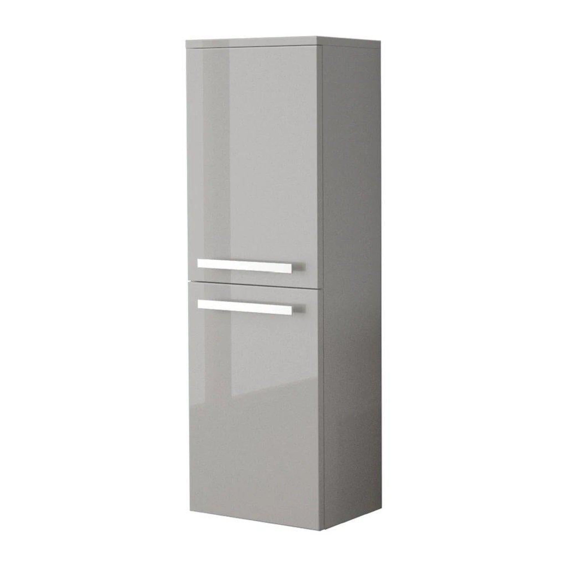 LaToscana Ameno 14" x 42" Gray Wall-Mounted Linen Tower Cabinet