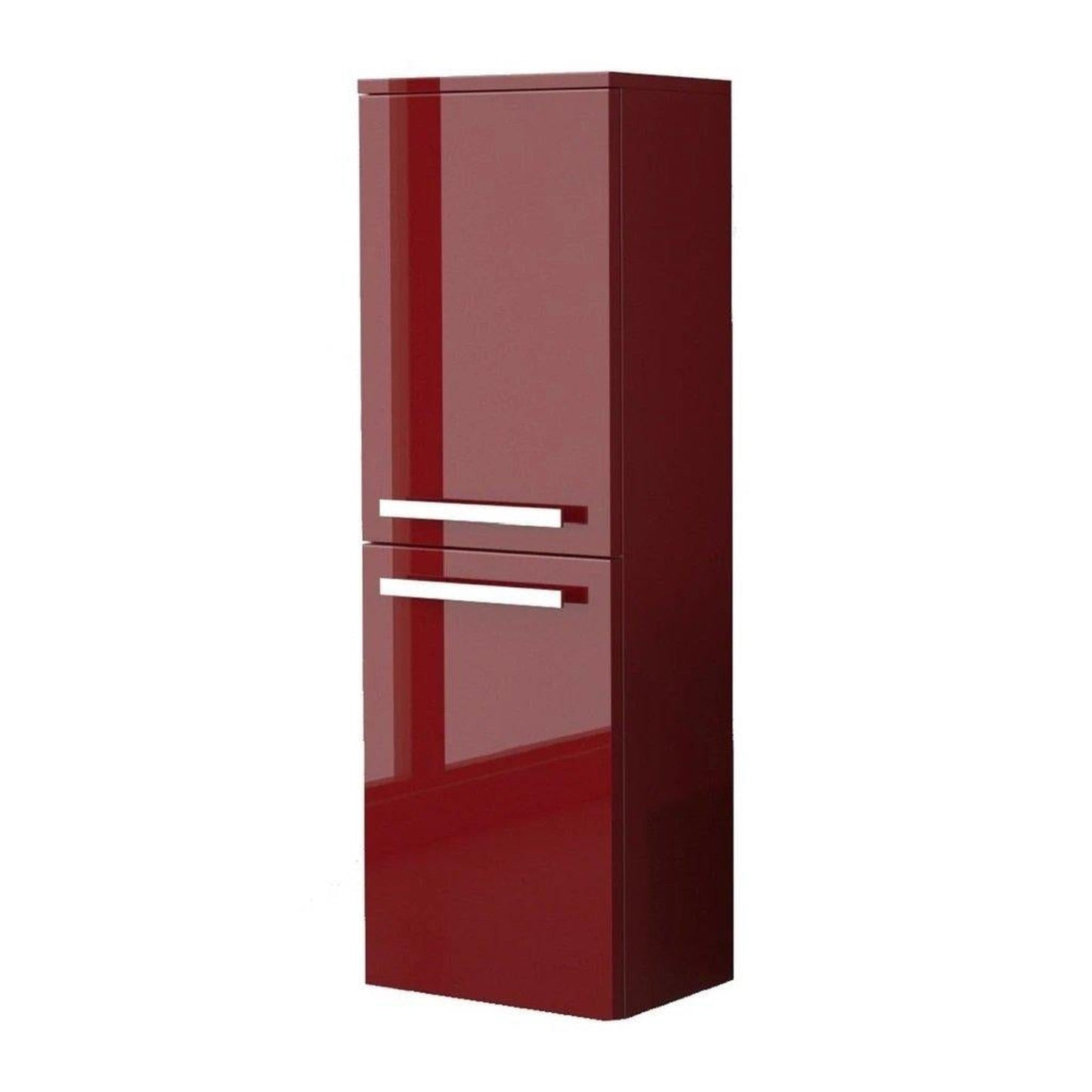 LaToscana Ameno 14" x 42" Red Wall-Mounted Linen Tower Cabinet