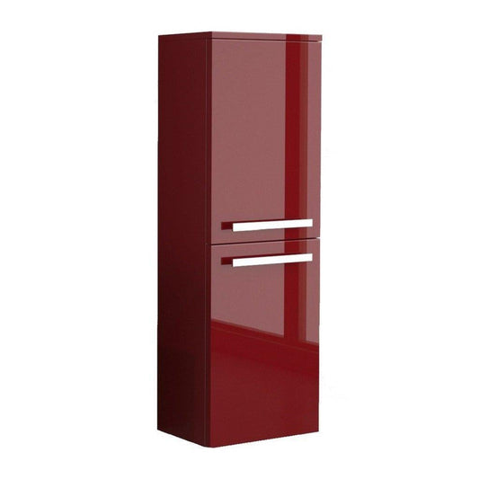 LaToscana Ameno 14" x 42" Red Wall-Mounted Linen Tower Cabinet