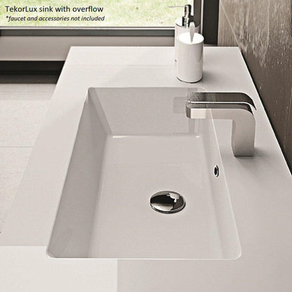 LaToscana Ameno 52" Sand Wall-Mounted Vanity Set With Left Rounded & Right Concave Cabinets