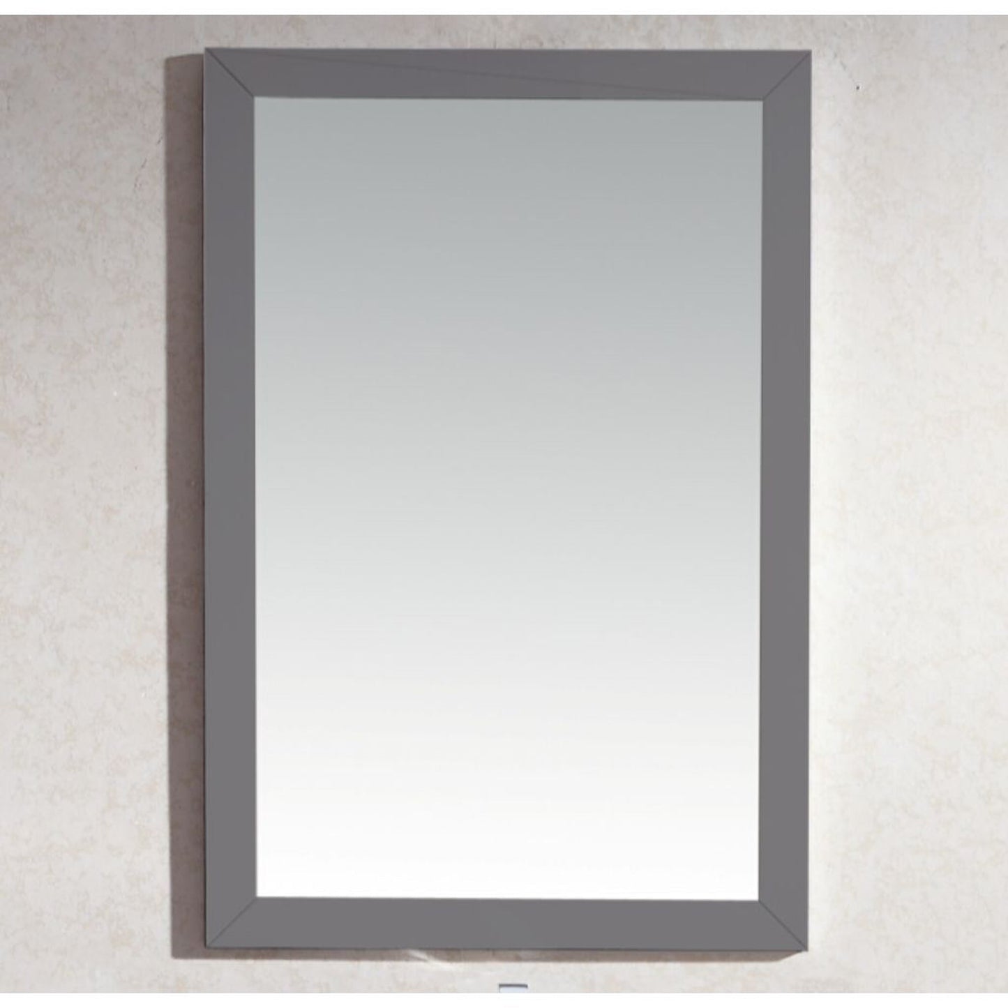 Laviva Sterling 24" Maple Gray Fully Framed Rectangular Mirror