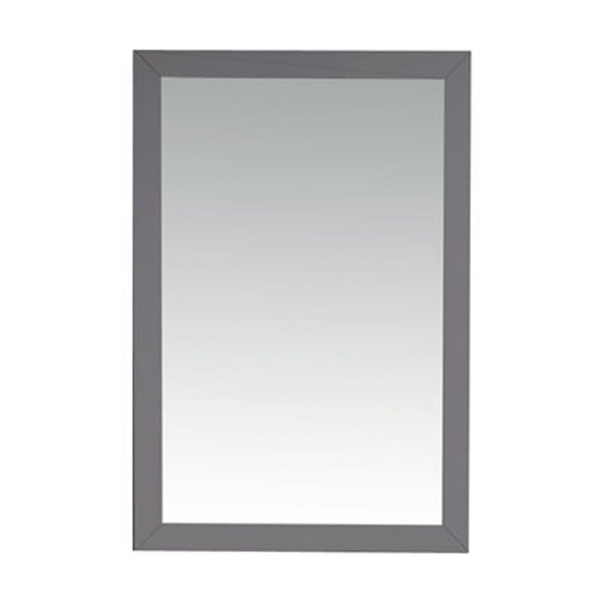 Laviva Sterling 24" Maple Gray Fully Framed Rectangular Mirror