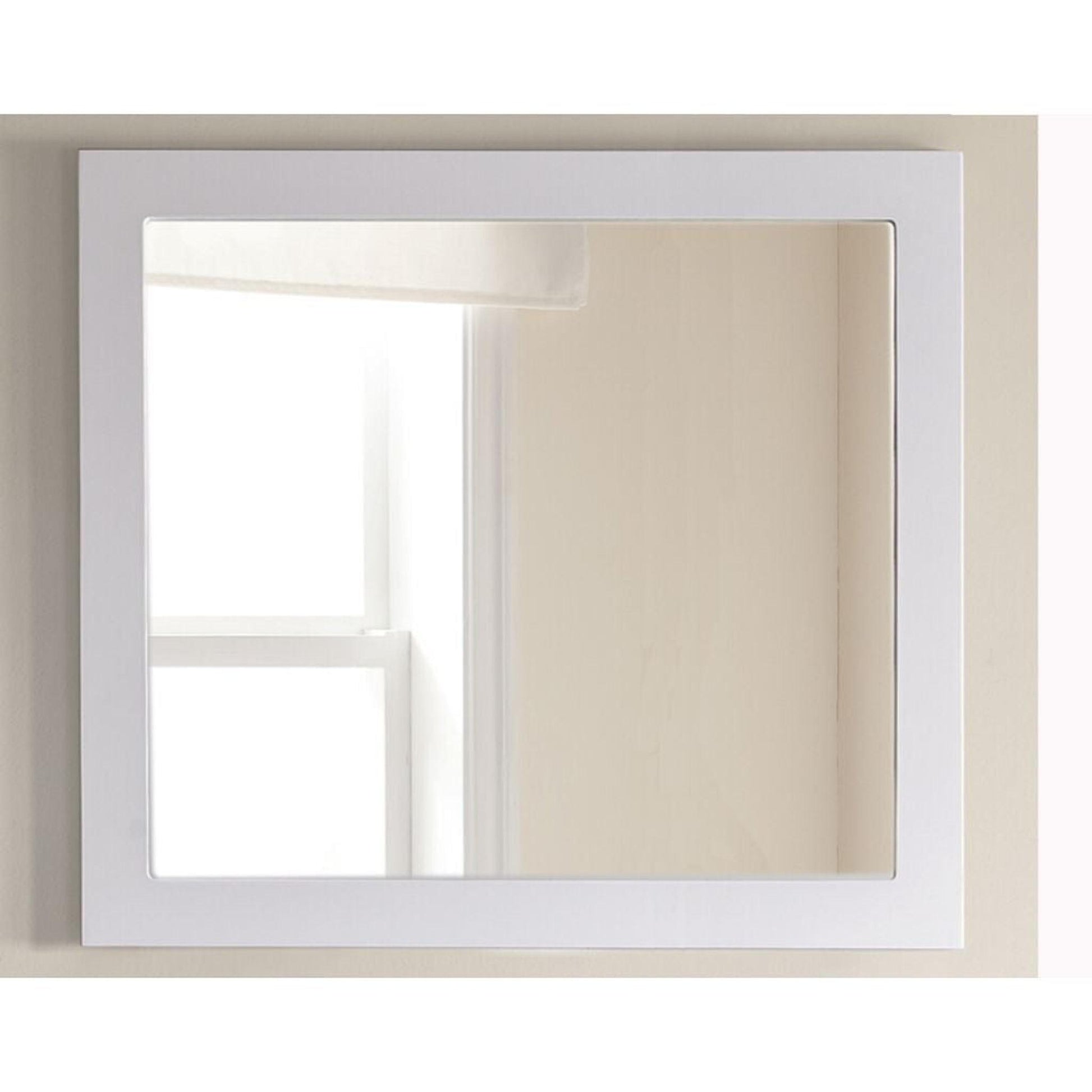 Laviva Sterling 30" White Fully Framed Square Mirror