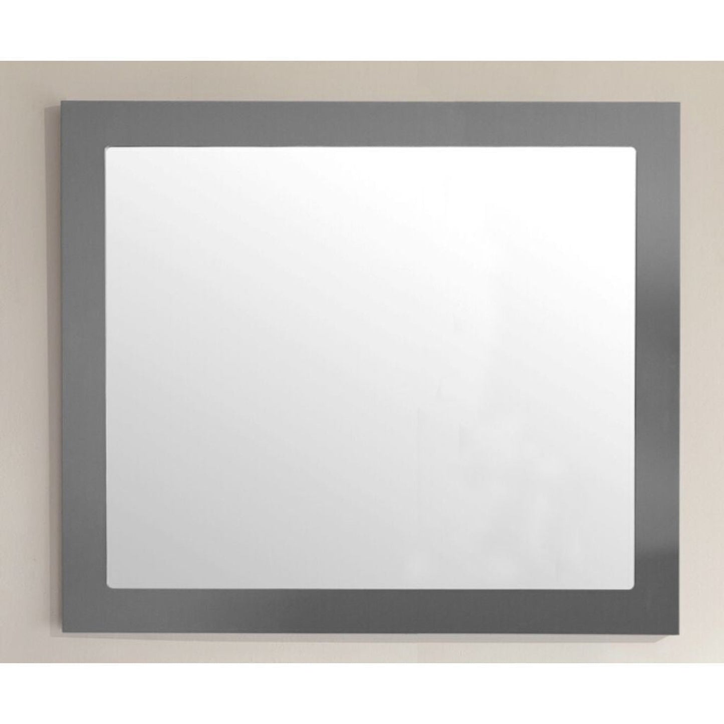 Laviva Sterling 36" Maple Gray Fully Framed Rectangular Mirror