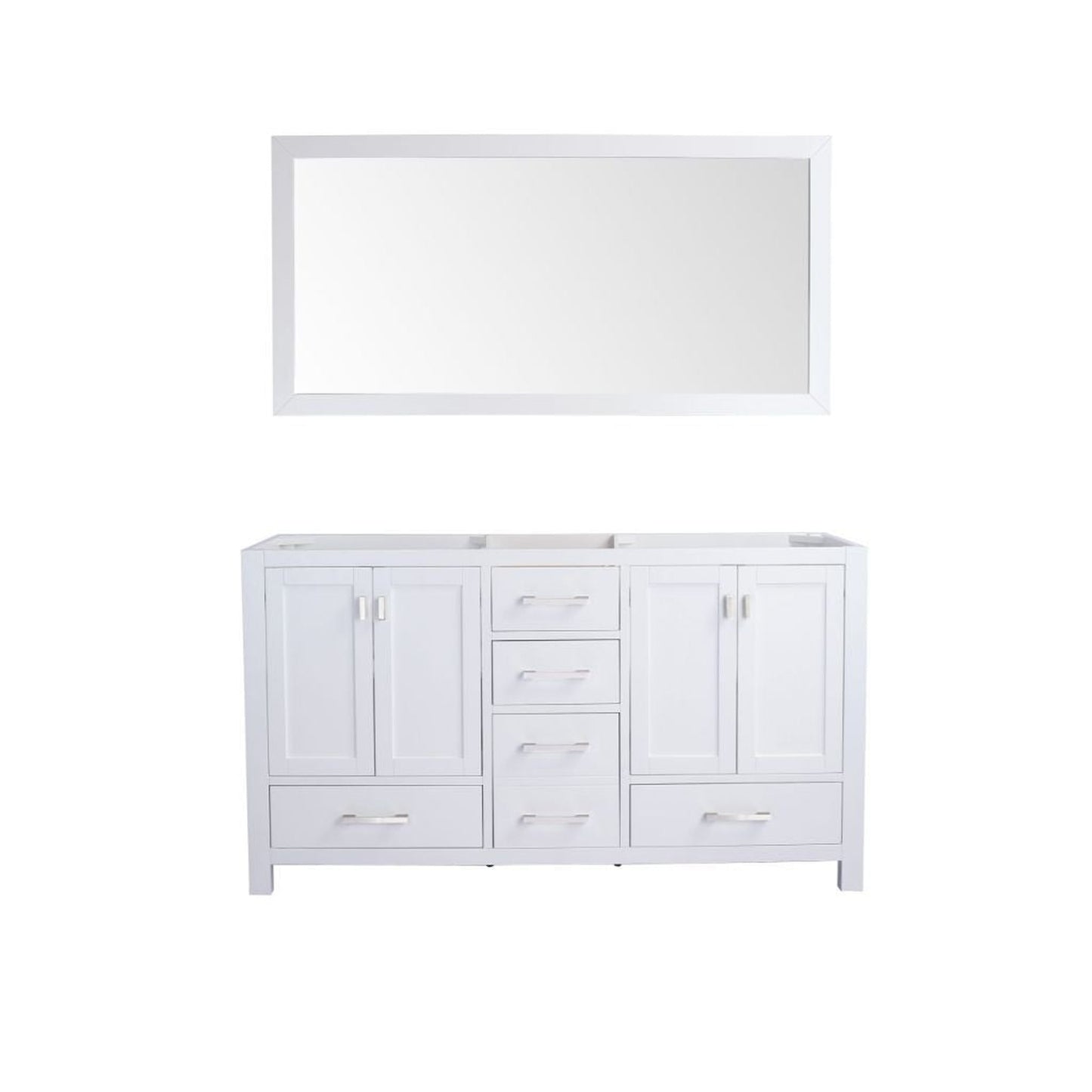 Laviva Wilson 60" White Freestanding Double Sink Vanity Base