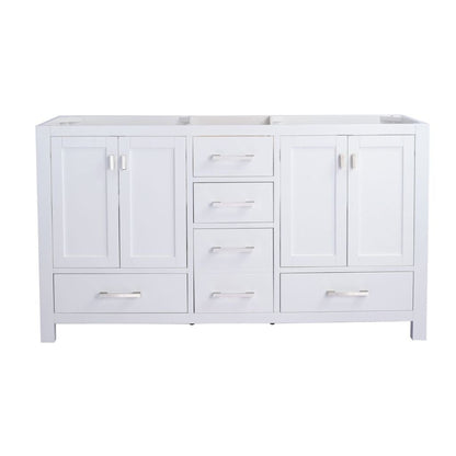 Laviva Wilson 60" White Freestanding Double Sink Vanity Base