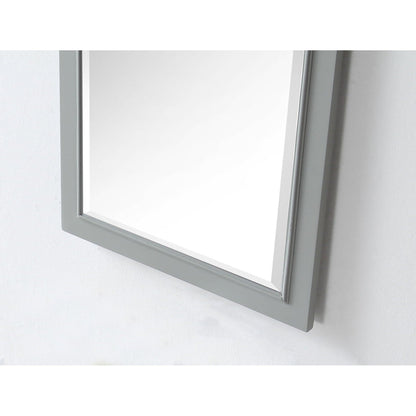 Legion Furniture 20" W x 30" H Cool Gray Solid Wood Frame Mirror