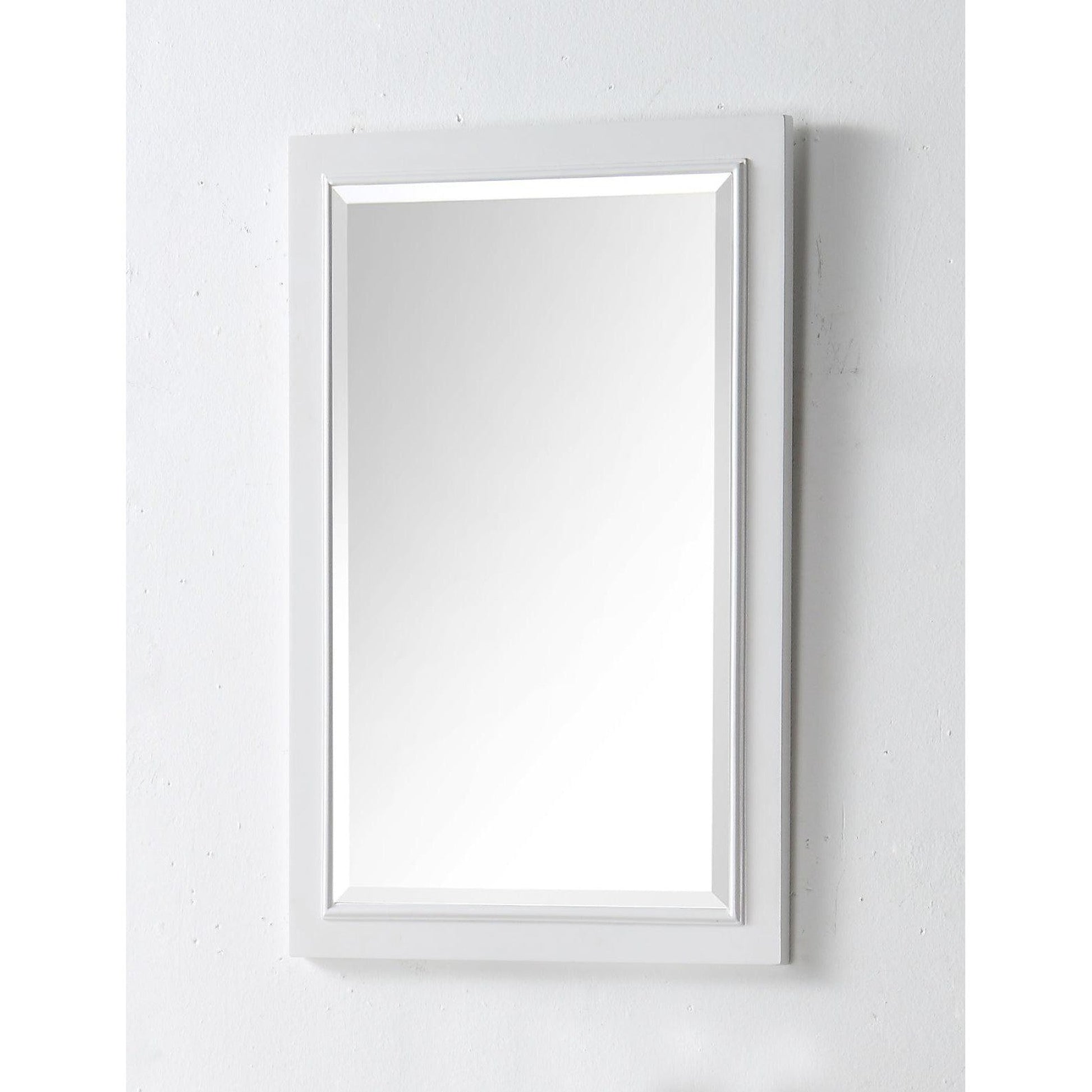 Legion Furniture 20" W x 30" H White Solid Wood Frame Mirror