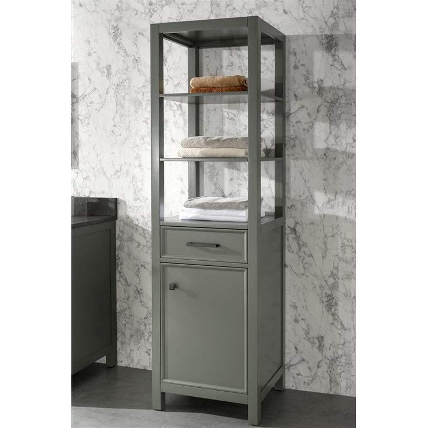 Legion Furniture 21" W x 72" H Pewter Green Linen Cabinet