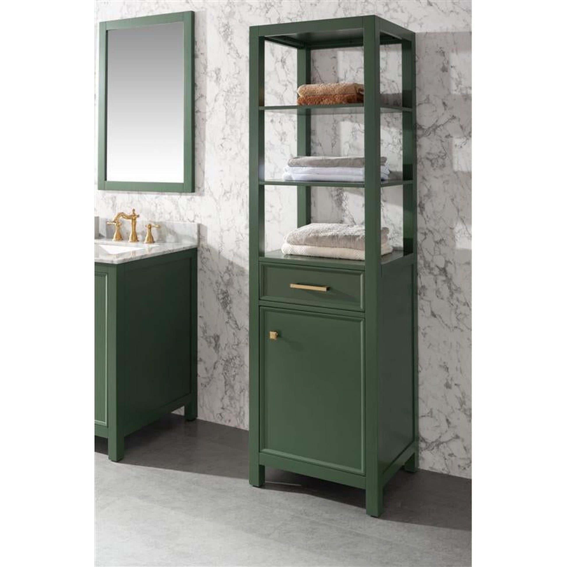 Legion Furniture 21" W x 72" H Vogue Green Linen Cabinet