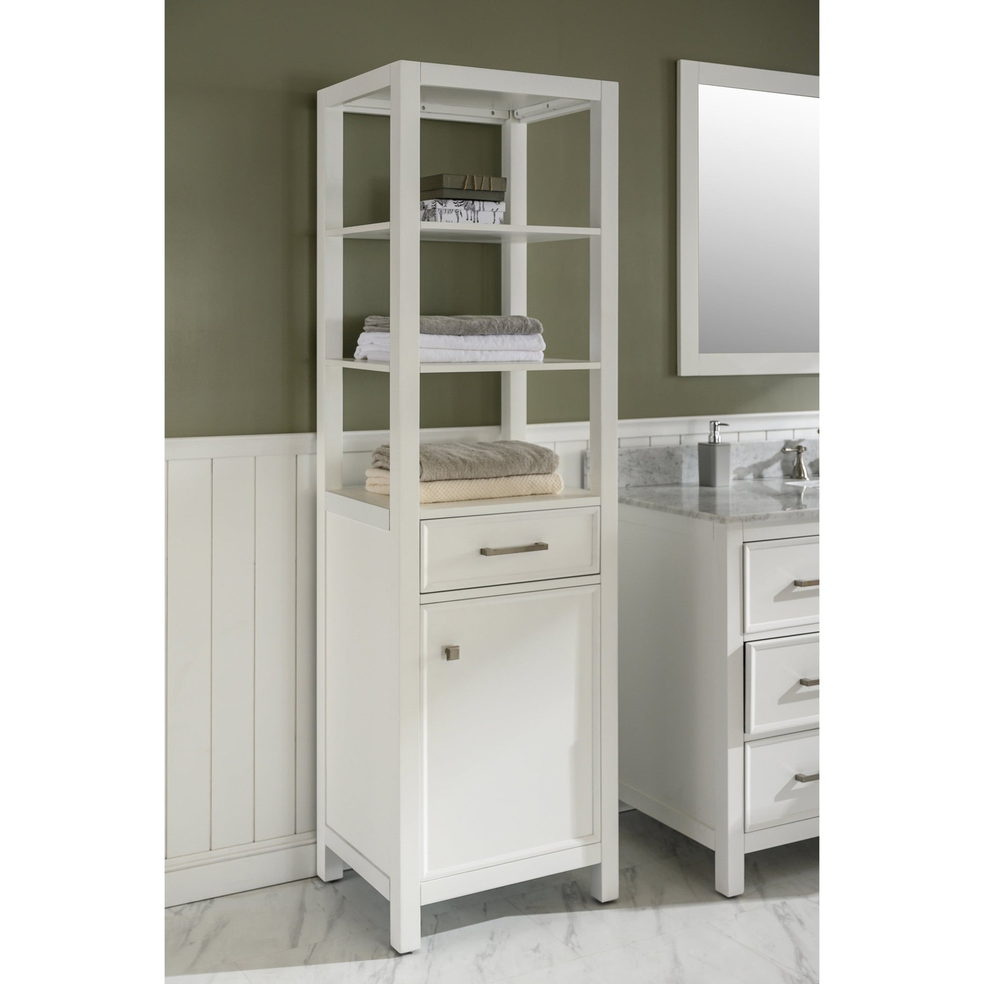 Legion Furniture 21" W x 72" H White Linen Cabinet