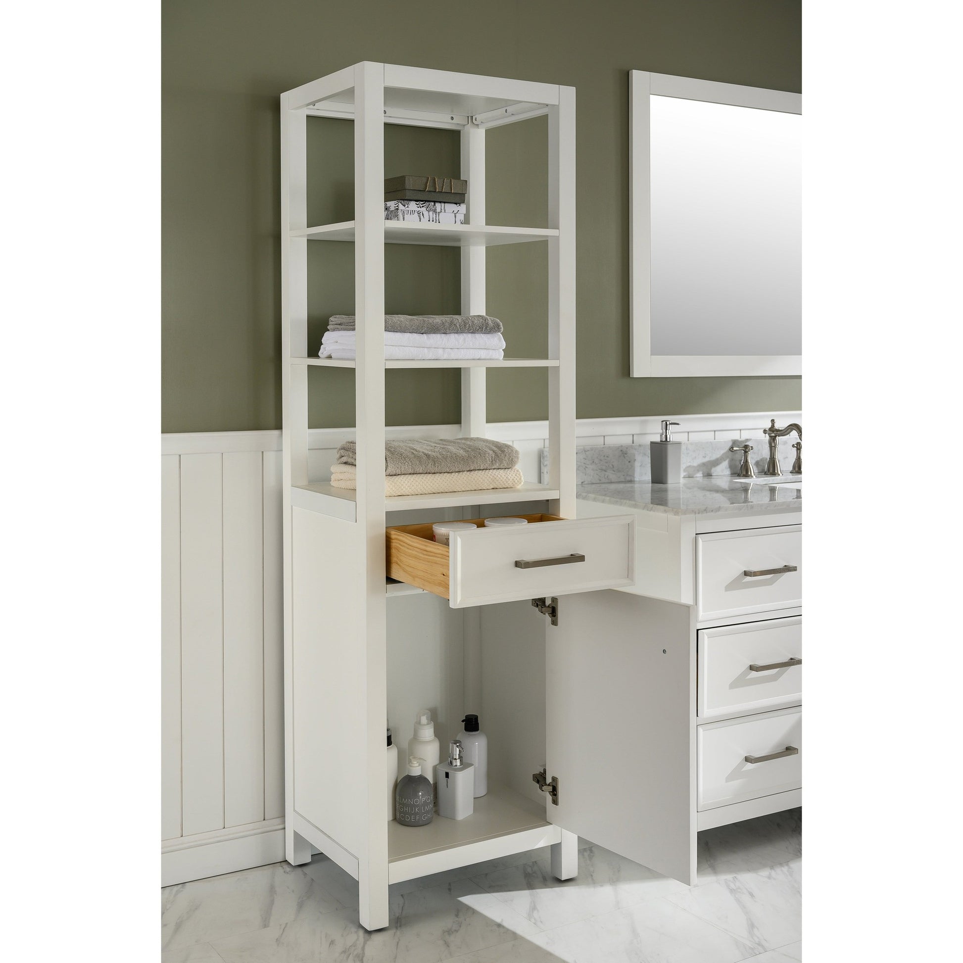 Legion Furniture 21" W x 72" H White Linen Cabinet