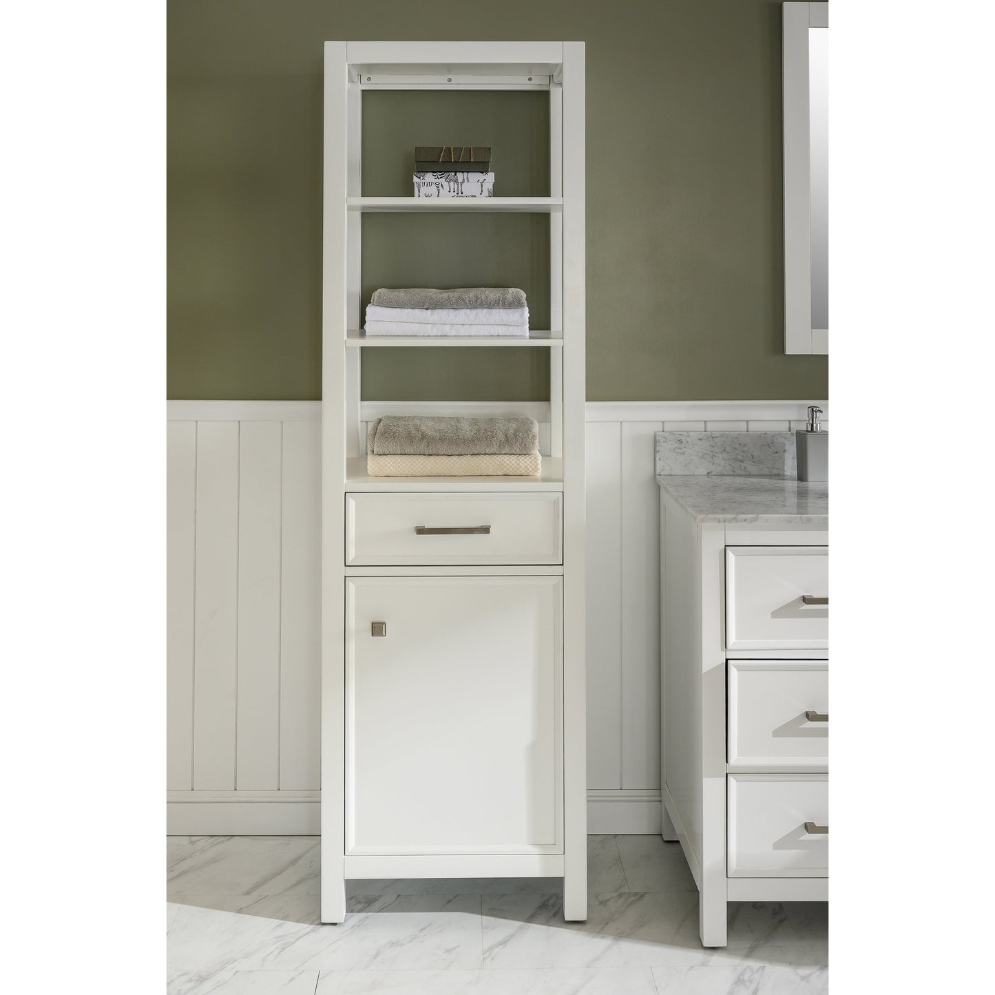 Legion Furniture 21" W x 72" H White Linen Cabinet