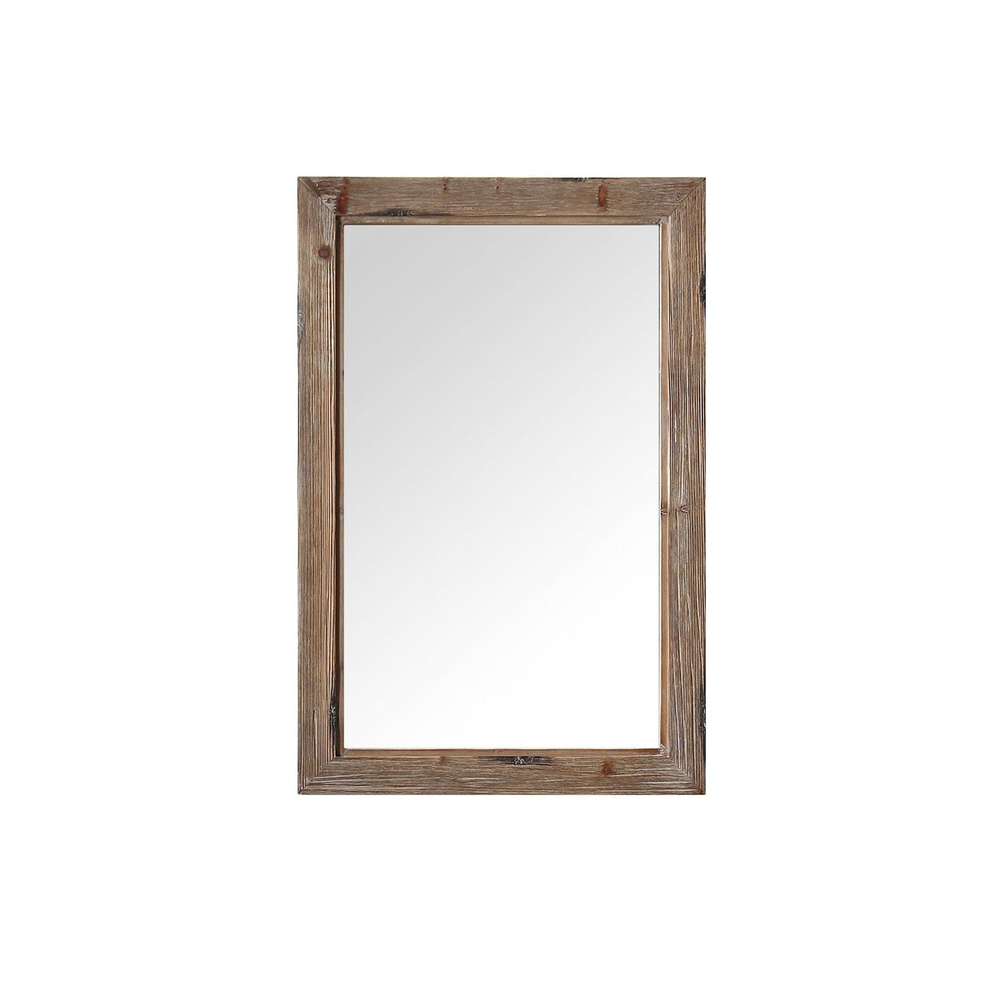 Legion Furniture 24" W x 36" H Rustic Brown Frame Mirror