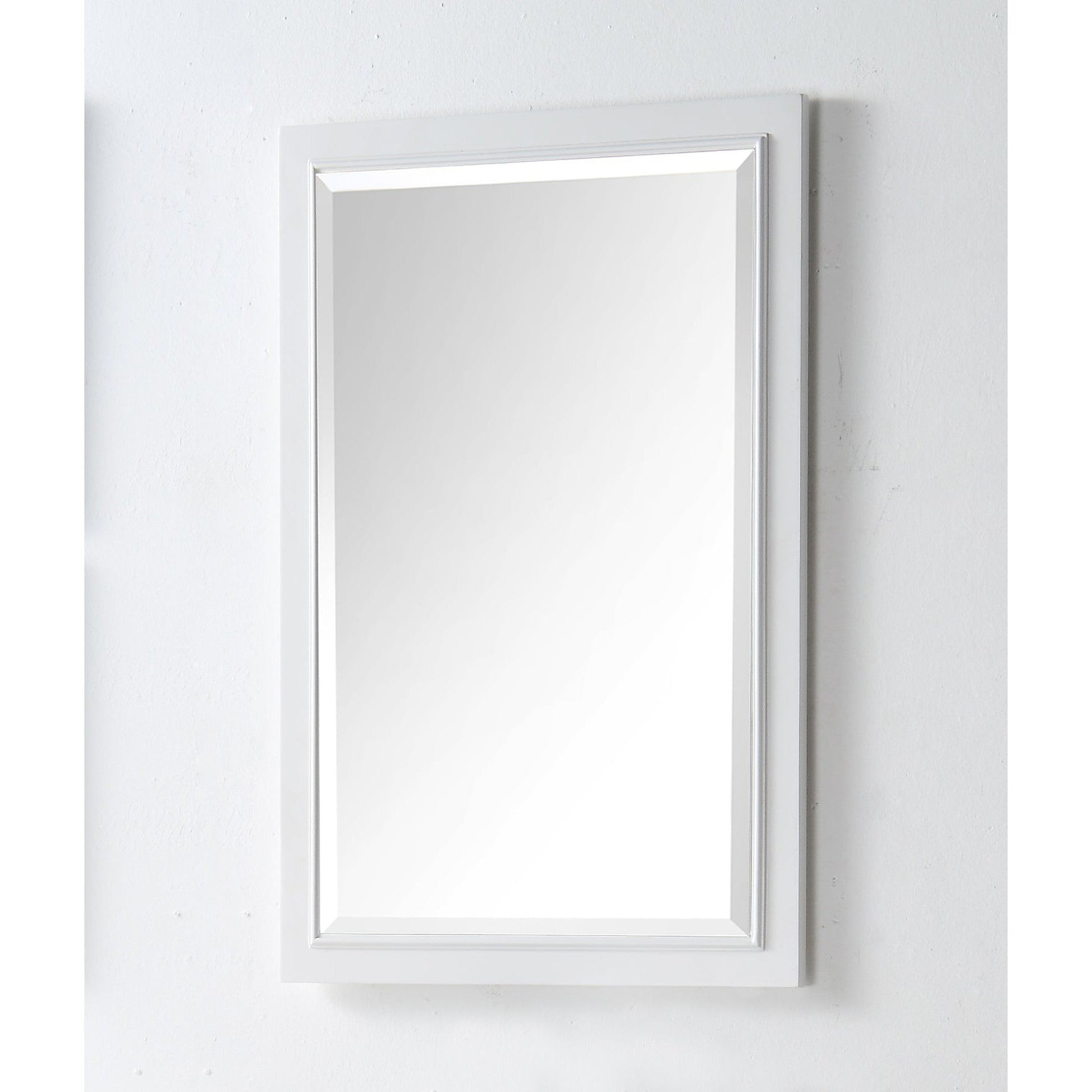 Legion Furniture 24" W x 36" H White Solid Wood Frame Mirror