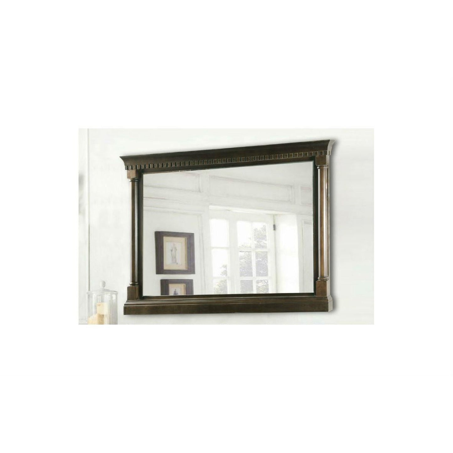 Legion Furniture 48" W x 32" H Antique Coffee MDF Frame Mirror