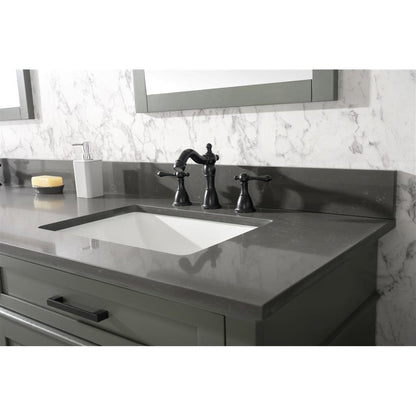 Legion Furniture 80" Pewter Green Freestanding Vanity With Blue Lime Stone Top and Double White Ceramic Sink