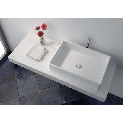 Legion Furniture WJ9009-W 24"White Matte Solid Surface Sink Bowl