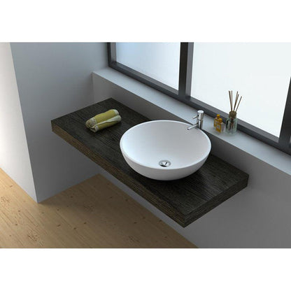 Legion Furniture WJ9038-W 20" White Matte Solid Surface Sink Bowl