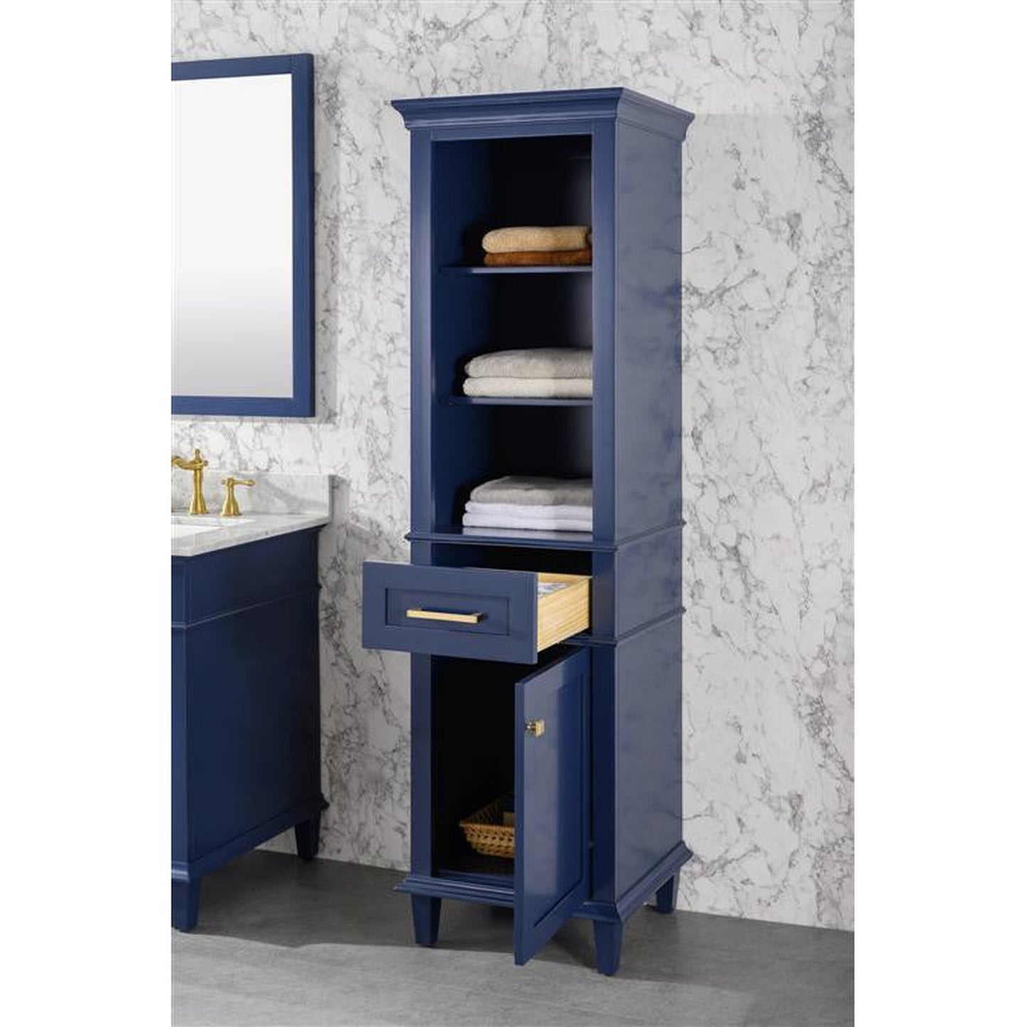 Legion Furniture WLF2221 21" W x 72" H Blue Linen Cabinet