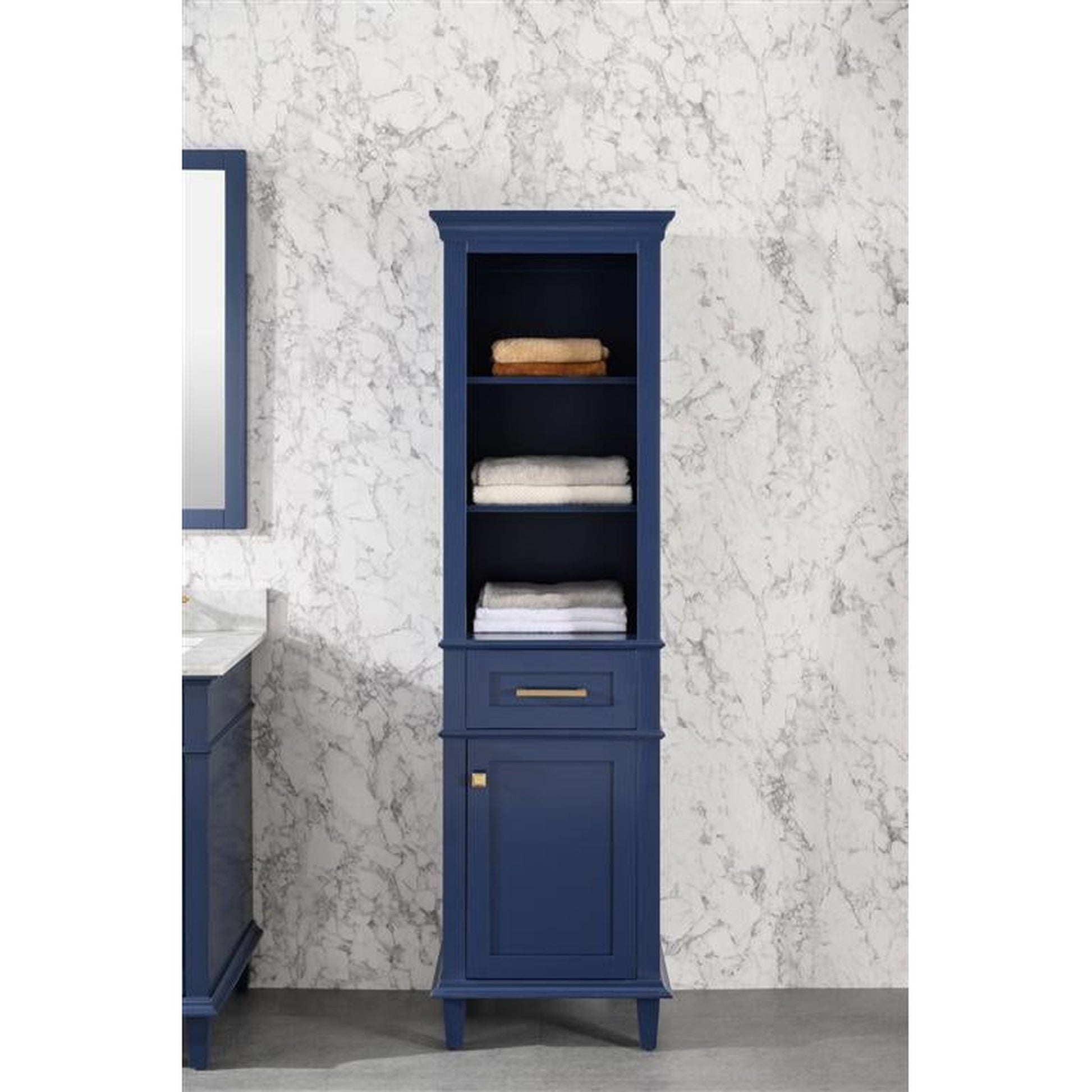 Legion Furniture WLF2221 21" W x 72" H Blue Linen Cabinet