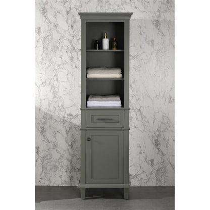 Legion Furniture WLF2221 21" W x 72" H Pewter Green Linen Cabinet