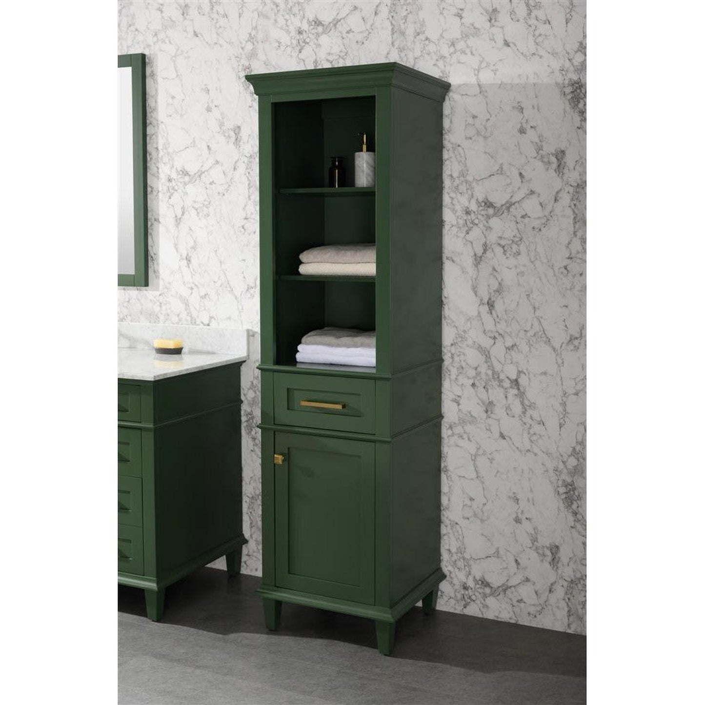 Legion Furniture WLF2221 21" W x 72" H Vogue Green Linen Cabinet
