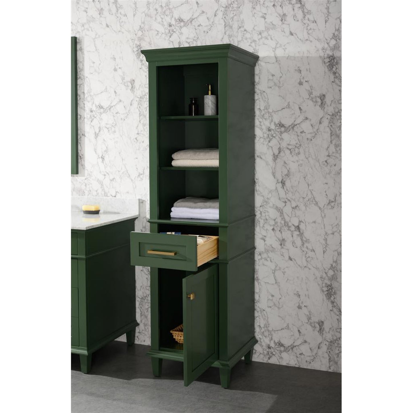 Legion Furniture WLF2221 21" W x 72" H Vogue Green Linen Cabinet