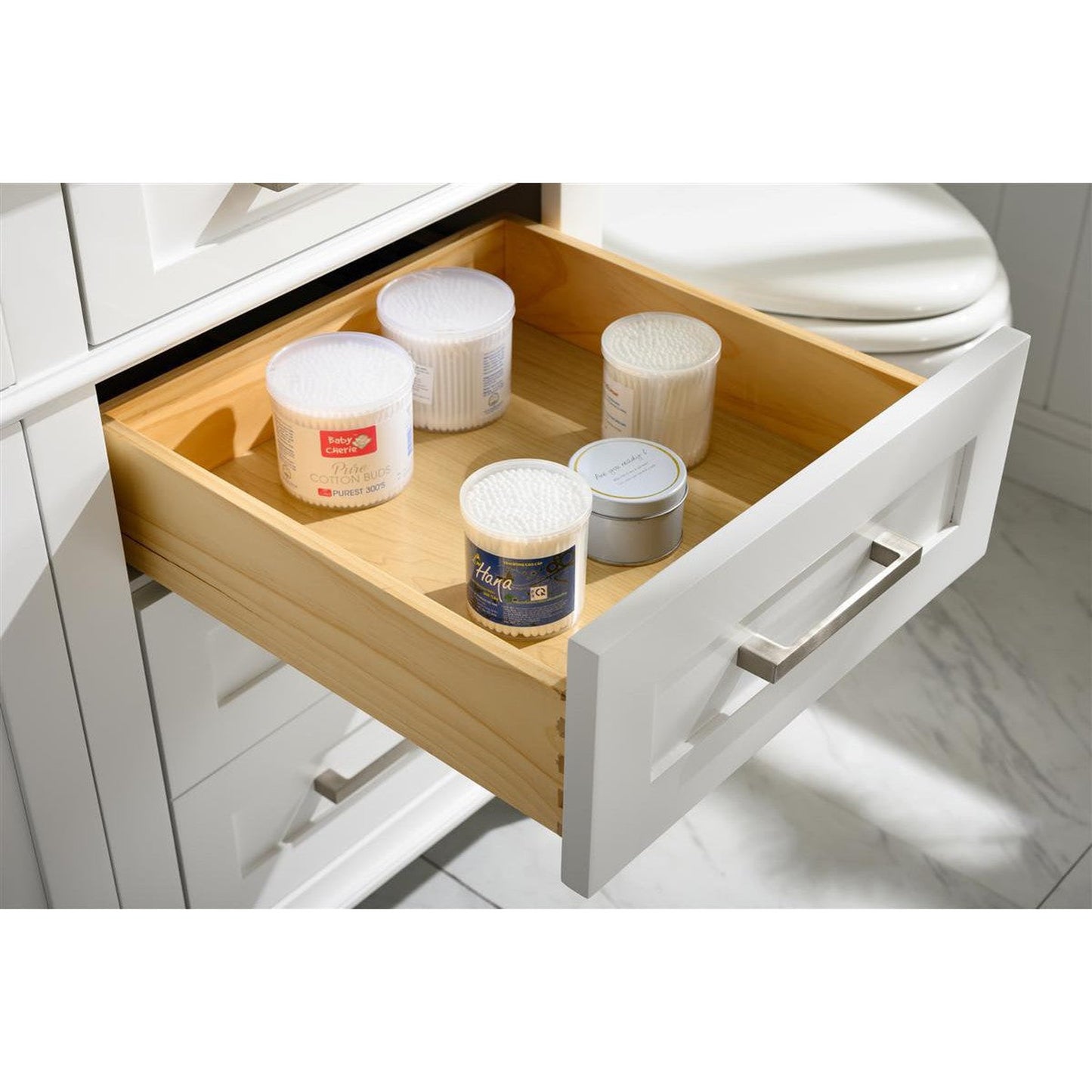 Legion Furniture WLF2260S 60" White Freestanding Vanity With White Carrara Quartz Top and Single White Ceramic Sink
