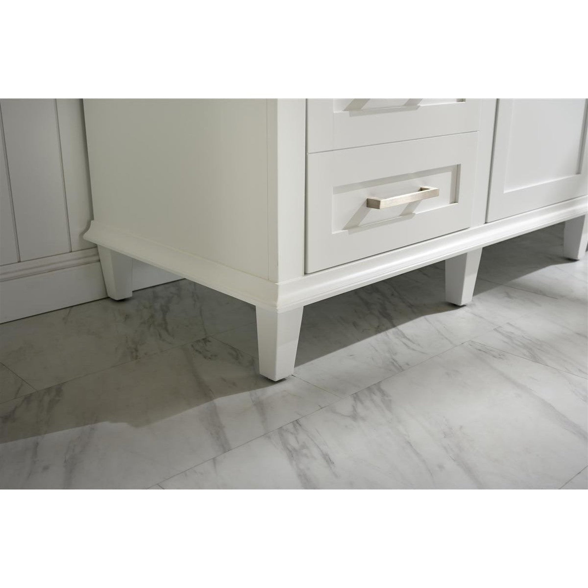 Legion Furniture WLF2260S 60" White Freestanding Vanity With White Carrara Quartz Top and Single White Ceramic Sink