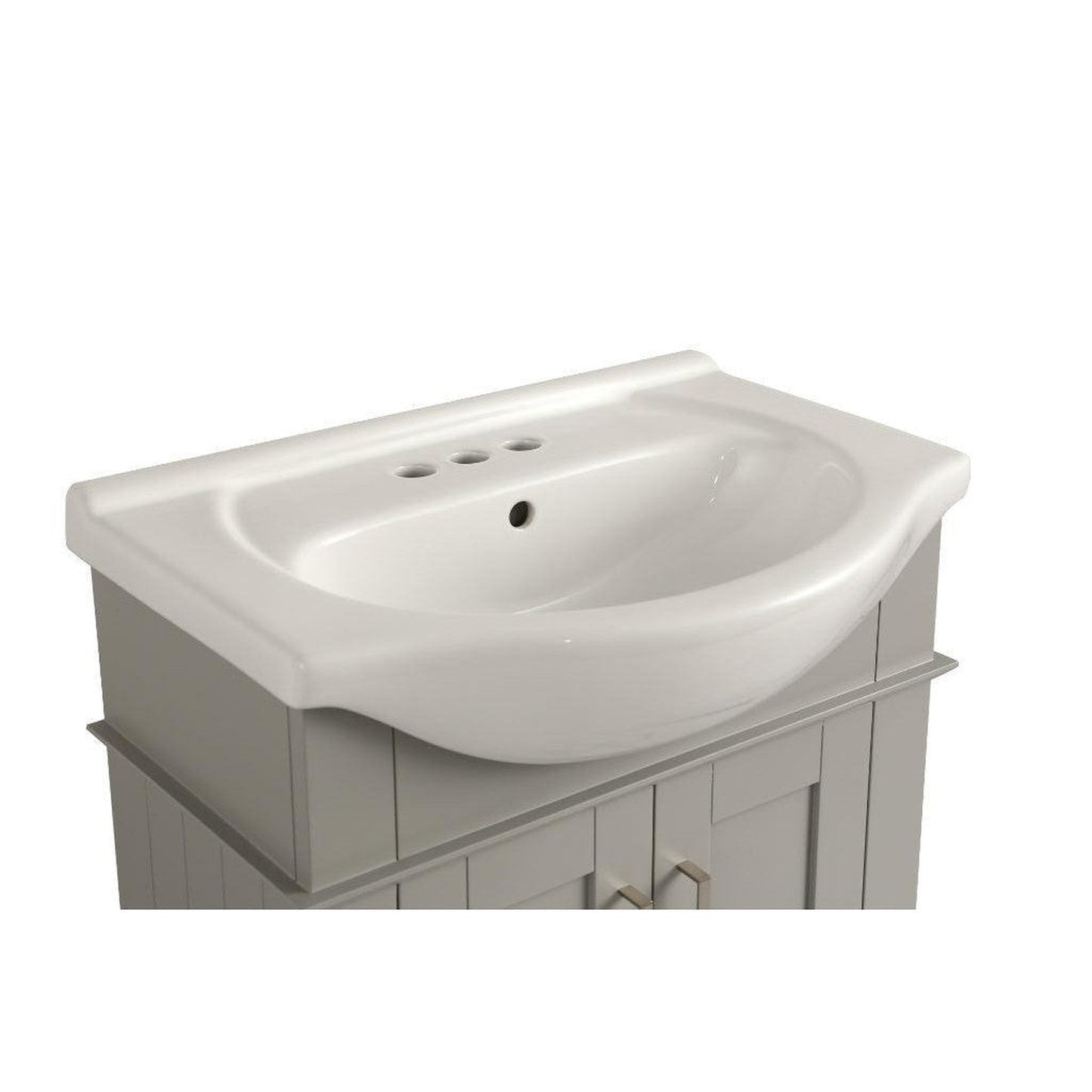 Legion Furniture WLF6042-G 24" Gray Freestanding Vanity With White Ceramic Top and Sink