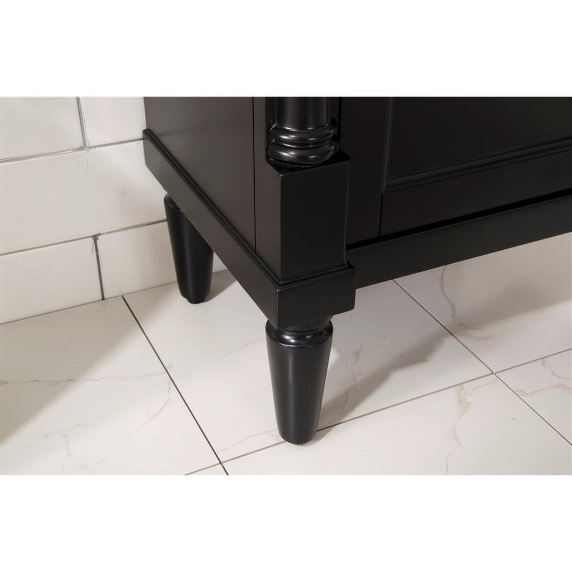 Legion Furniture WLF9218 18" Espresso Freestanding Vanity Cabinet With White Ceramic Top and Sink
