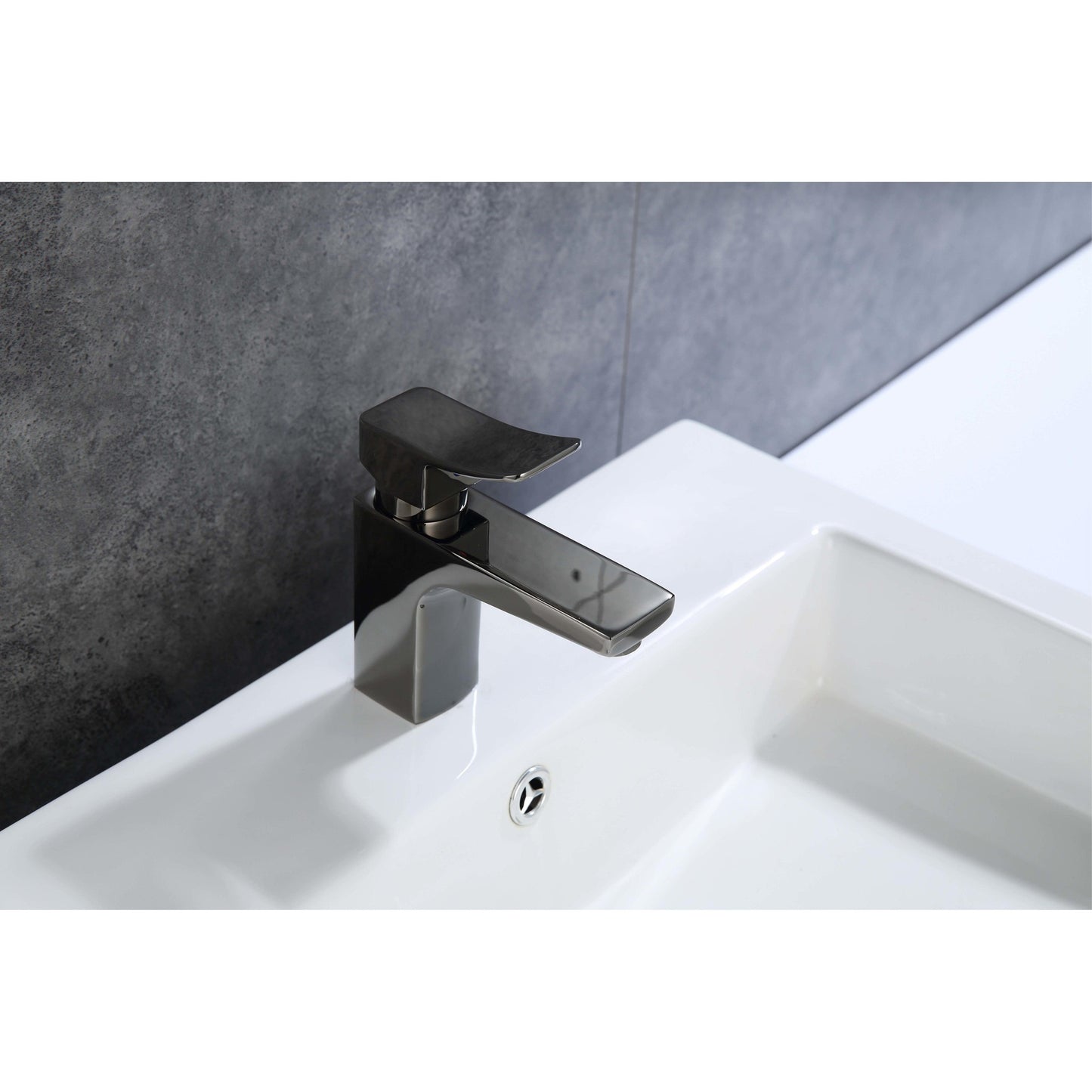 Legion Furniture ZY1008 Glossy Black Brass Material Faucet With Pop-up Drain
