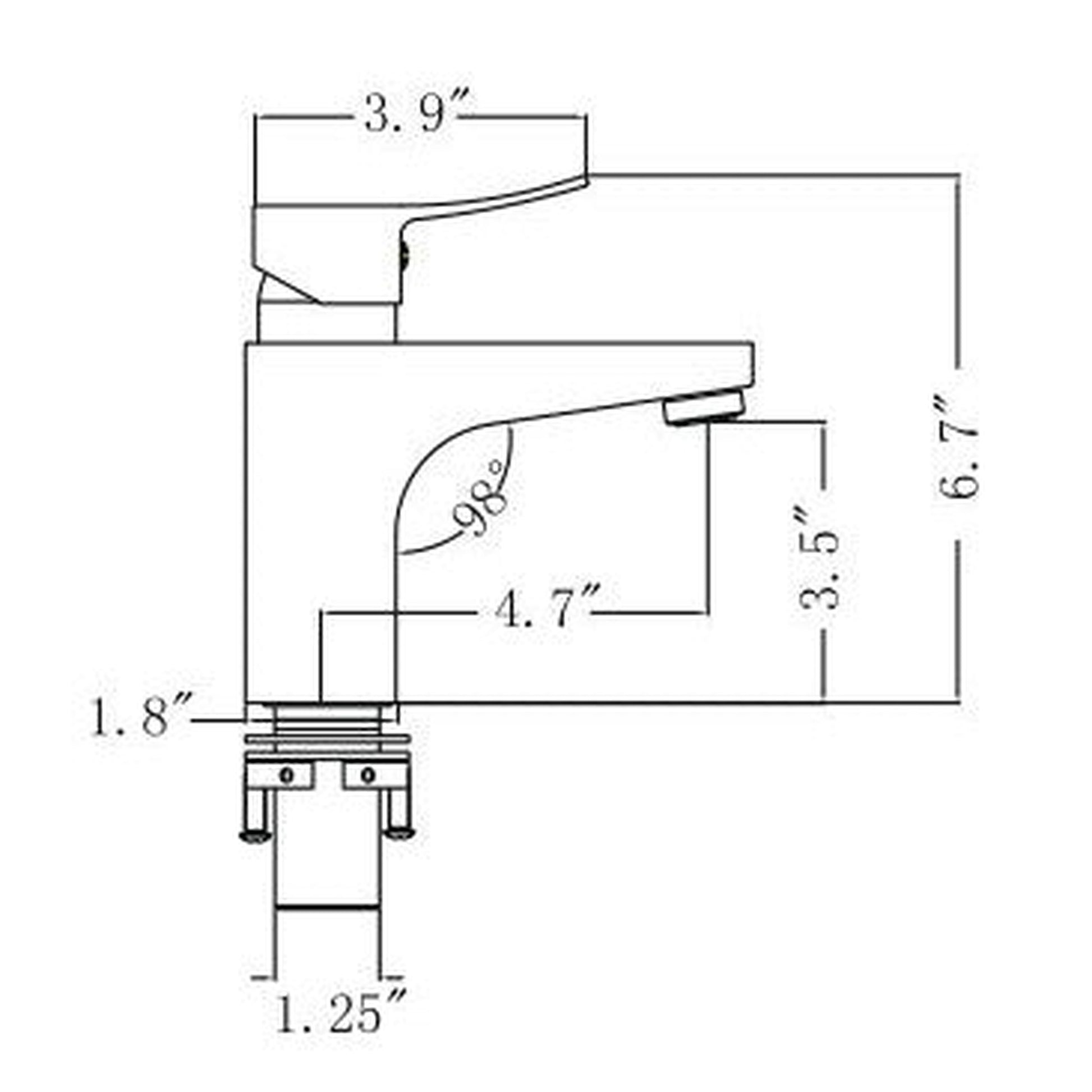 Legion Furniture ZY1008 Oil Rubber Black Brass Material Faucet With Pop-up Drain