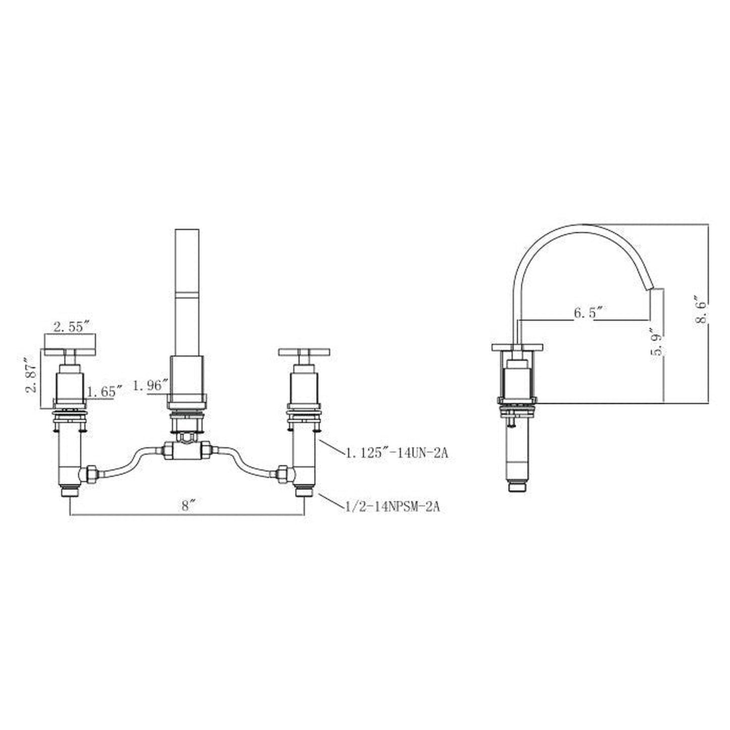 Legion Furniture ZY2511 Brown Bronze Brass Material Faucet With Pop-up Drain