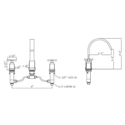 Legion Furniture ZY2511 Brown Bronze Brass Material Faucet With Pop-up Drain