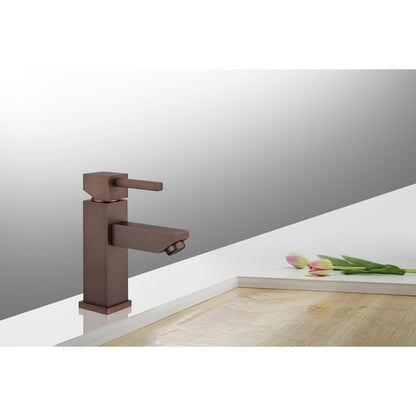 Legion Furniture ZY6001 Brown Bronze Brass Material Faucet With Pop-up Drain