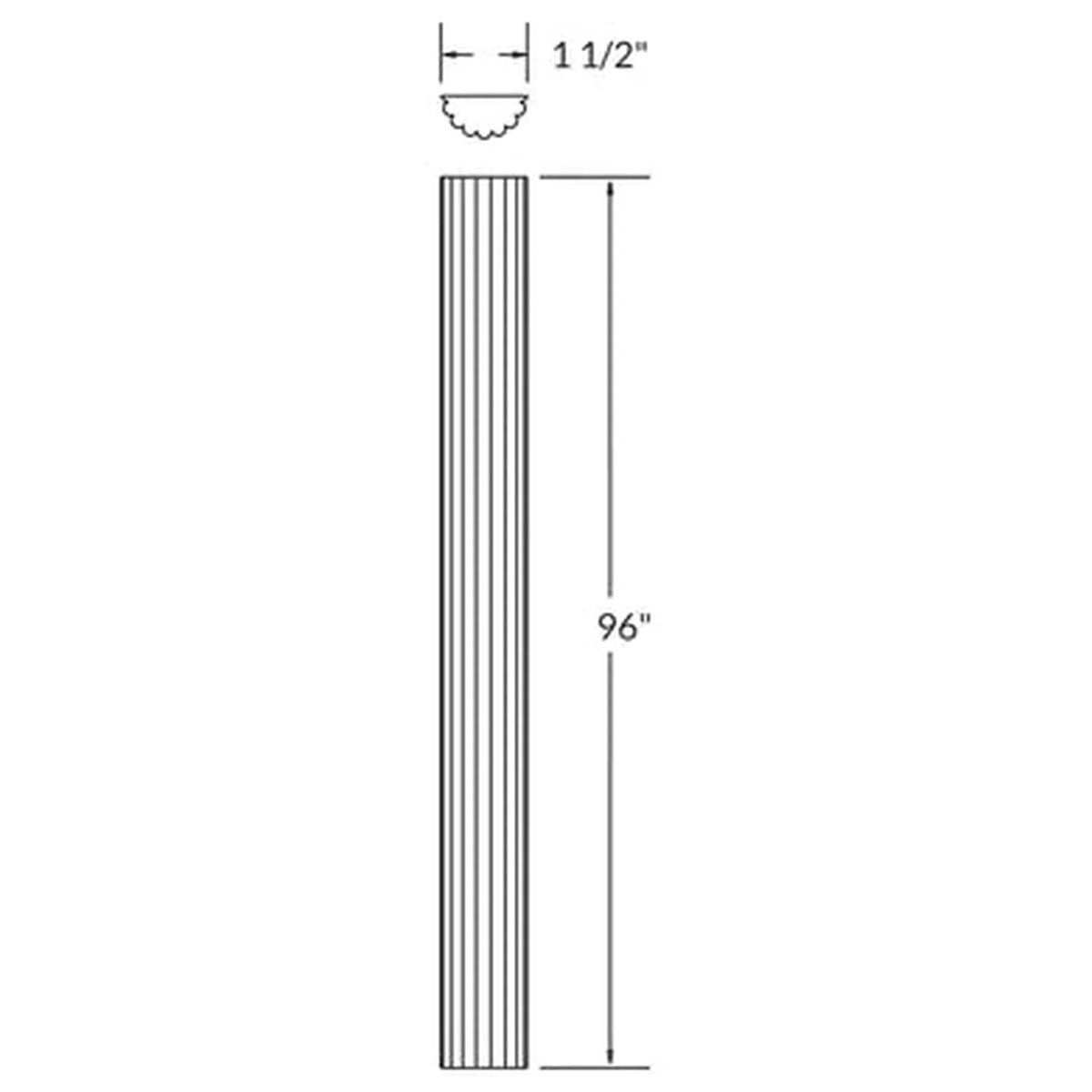 Square Reeded Molding LessCare 1
