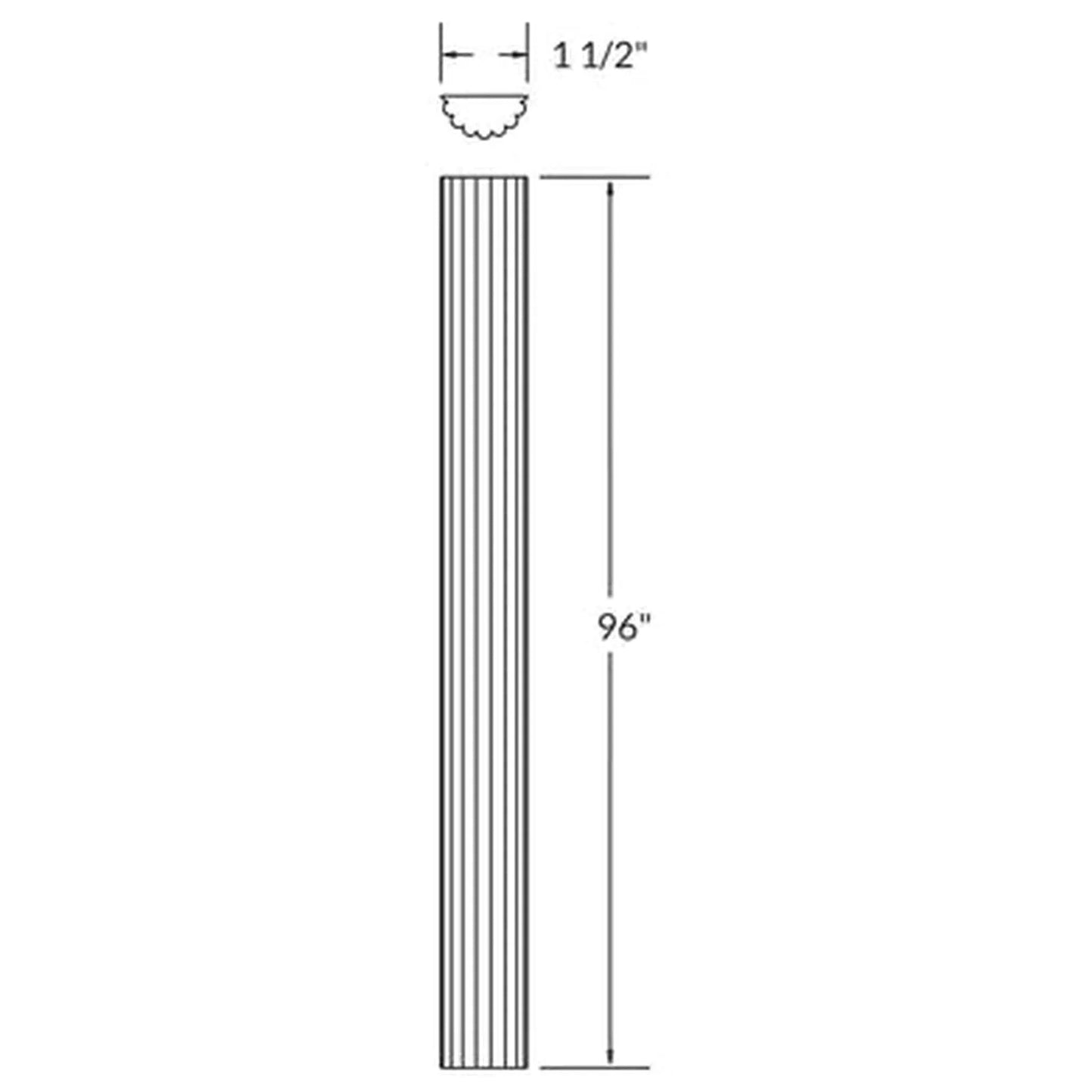 LessCare 1" x 96" Cherryville Split Turning Molding - REED96