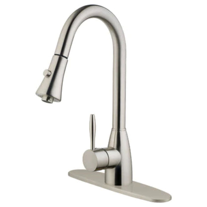 LessCare 10" Brushed Nickel Finish Pull Out Kitchen Faucet