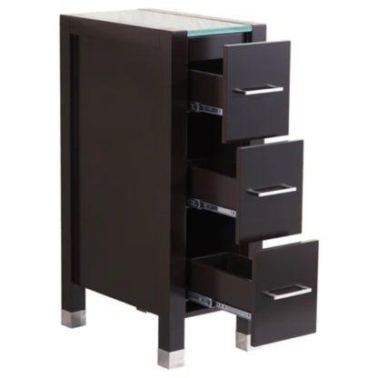 LessCare 12" Black Vanity Drawer Base Cabinet - Style 3