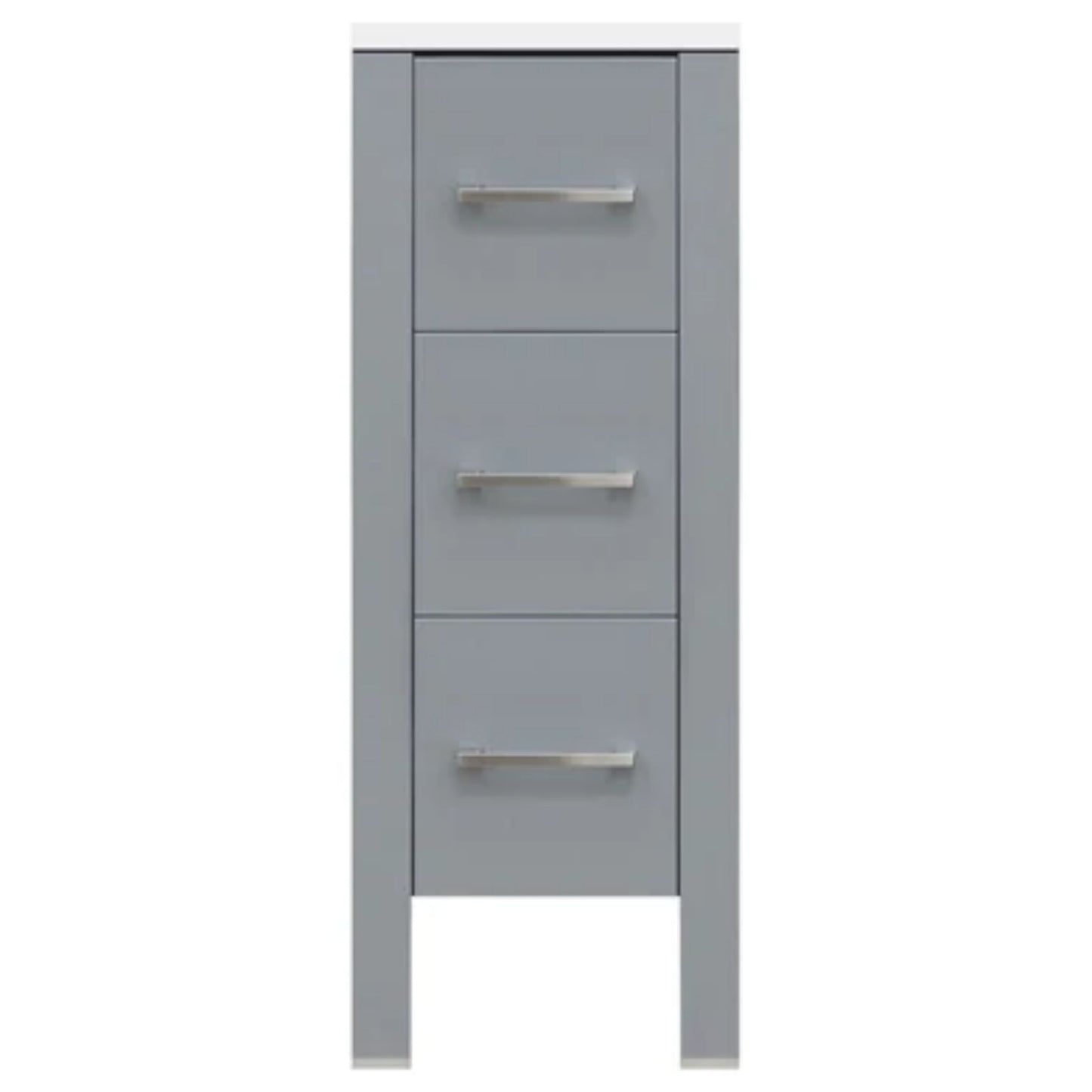 LessCare 12" Gray Modern Vanity Drawer Base